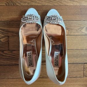 Beautiful Badgley Mischka formal peep toe heels